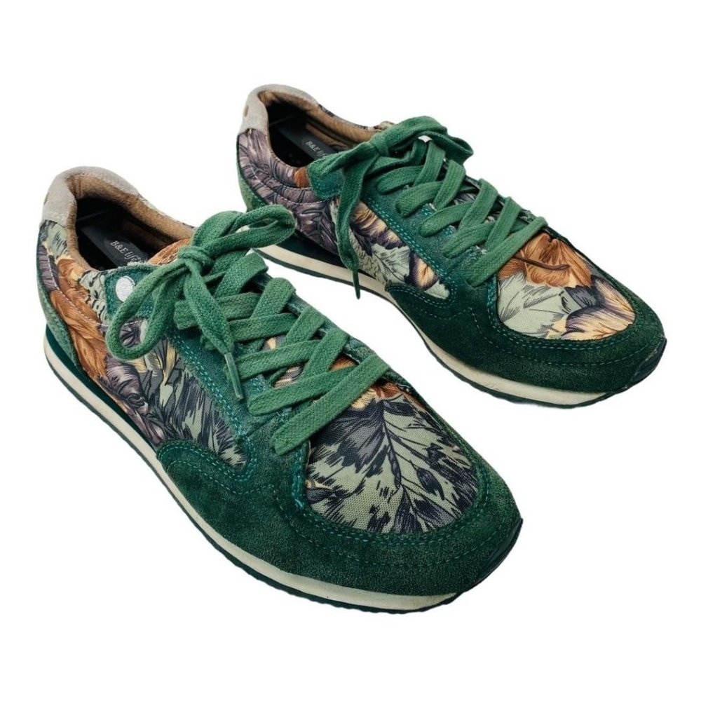 Sneaky Steve Green Suede Sneakers 8 41 Botanical